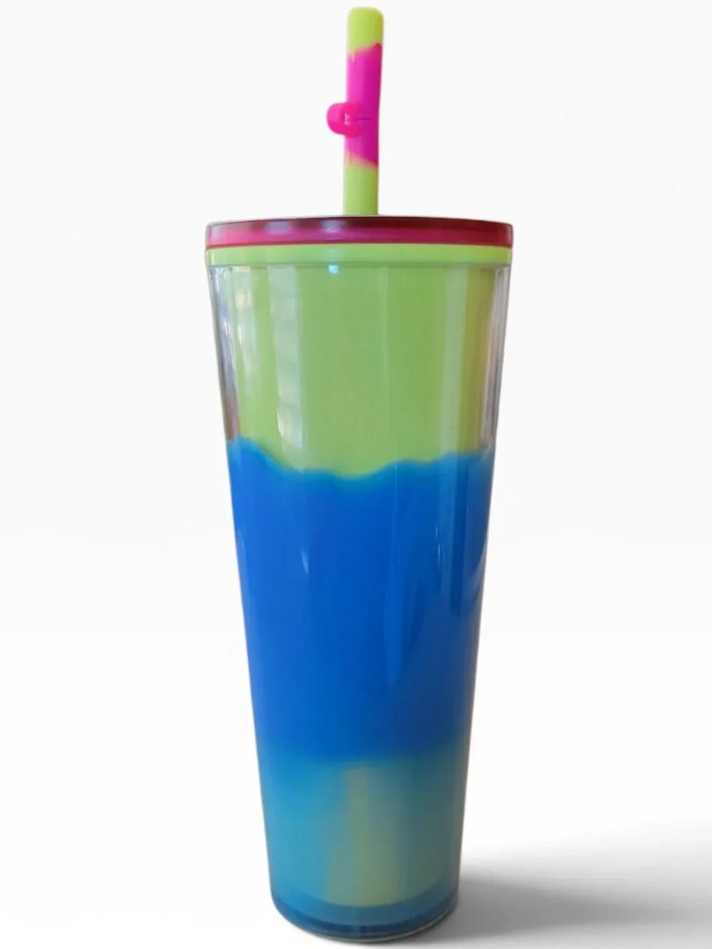 Starbucks 2023 Spring Straw Topper Blue Wave Color-Changing Tumbler (24oz)